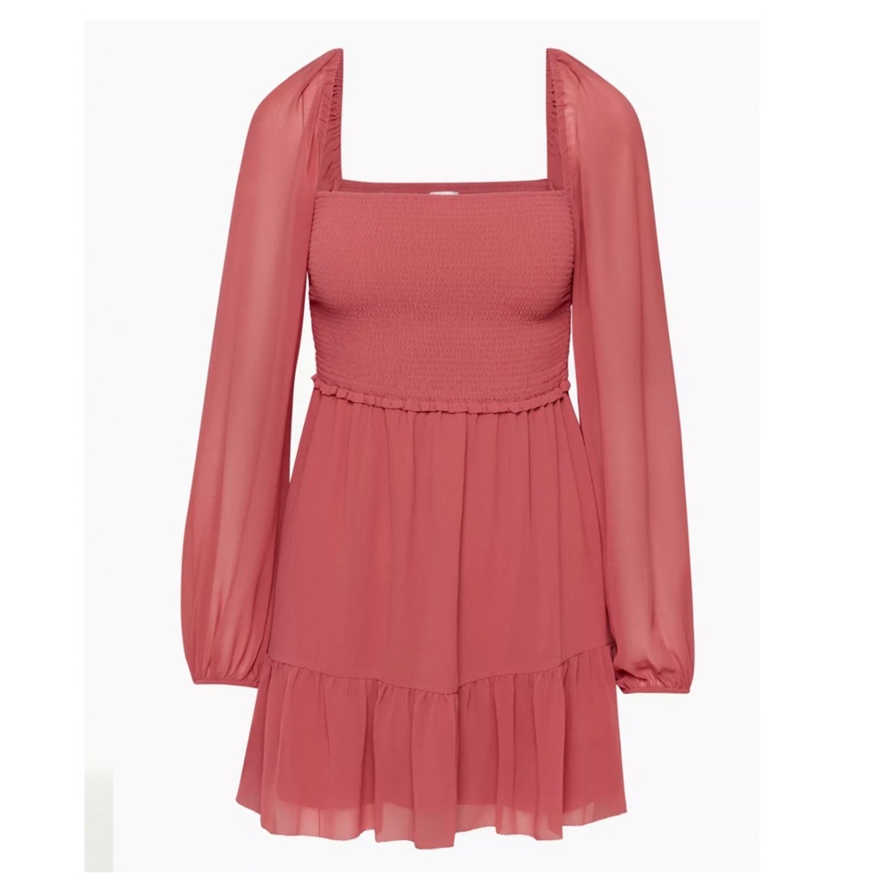 Wilfred Aritzia Tempest Mini Dress Rosy Red NWT Size Large